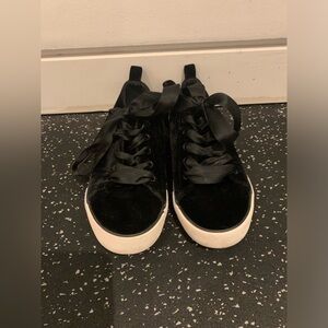 Black velvet dress shoes for girls fancy shoes for holidays christmas